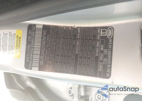 2013 Land Rover Range Rover Evoque Pure z USA, uszkodzony, nr VIN SALVN2BG7DH732185